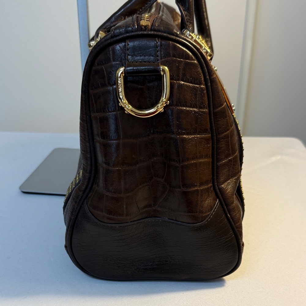 Metro City Brown Leather Tote Bag - Picture 8 of 16